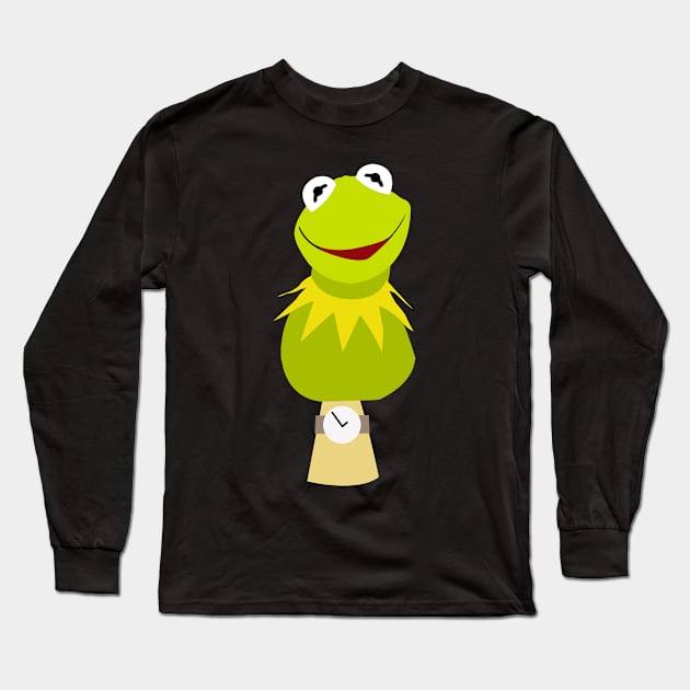 Kermit with hand inside Long Sleeve T-Shirt by LuisP96